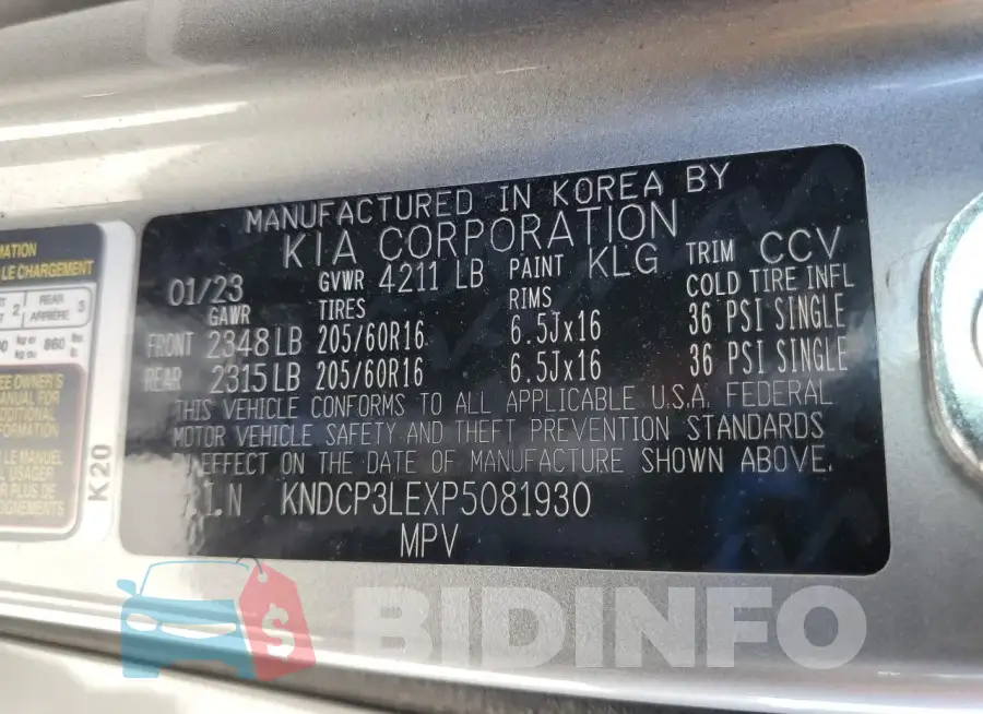 KNDCP3LEXP5081930 Photo# 14