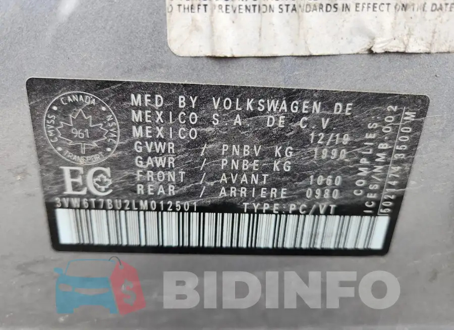3VW6T7BU2LM012501 Photo# 12