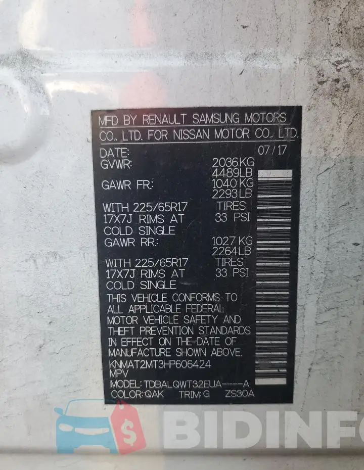 KNMAT2MT3HP606424 Photo# 13