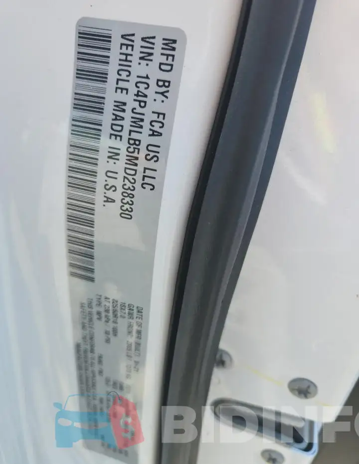 1C4PJMLB5MD238330 Photo# 12