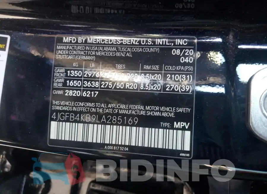 4JGFB4KB9LA285169 Photo# 14