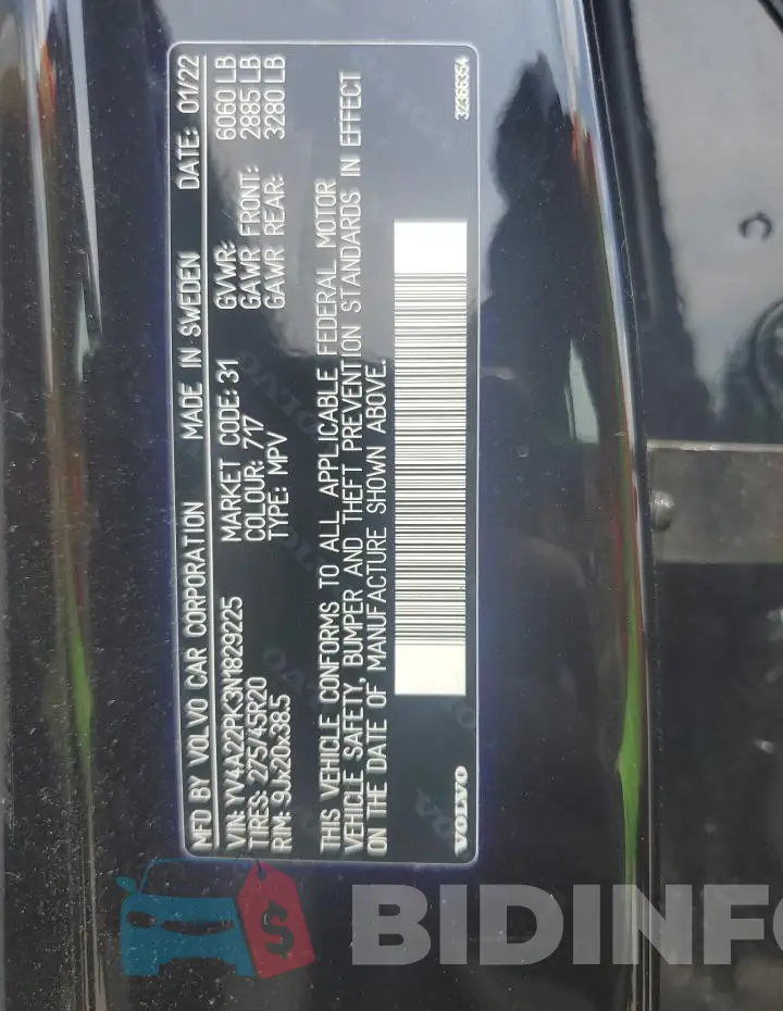YV4A22PK3N1829225 Photo# 14