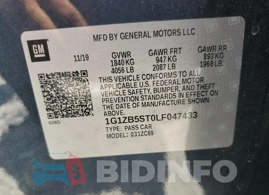 1G1ZB5ST0LF047433 Photo# 12