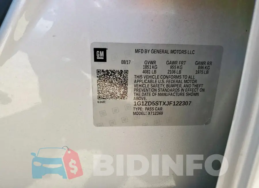 1G1ZD5STXJF122307 Photo# 13