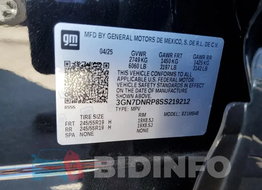 3GN7DNRP8SS219212 Photo# 14