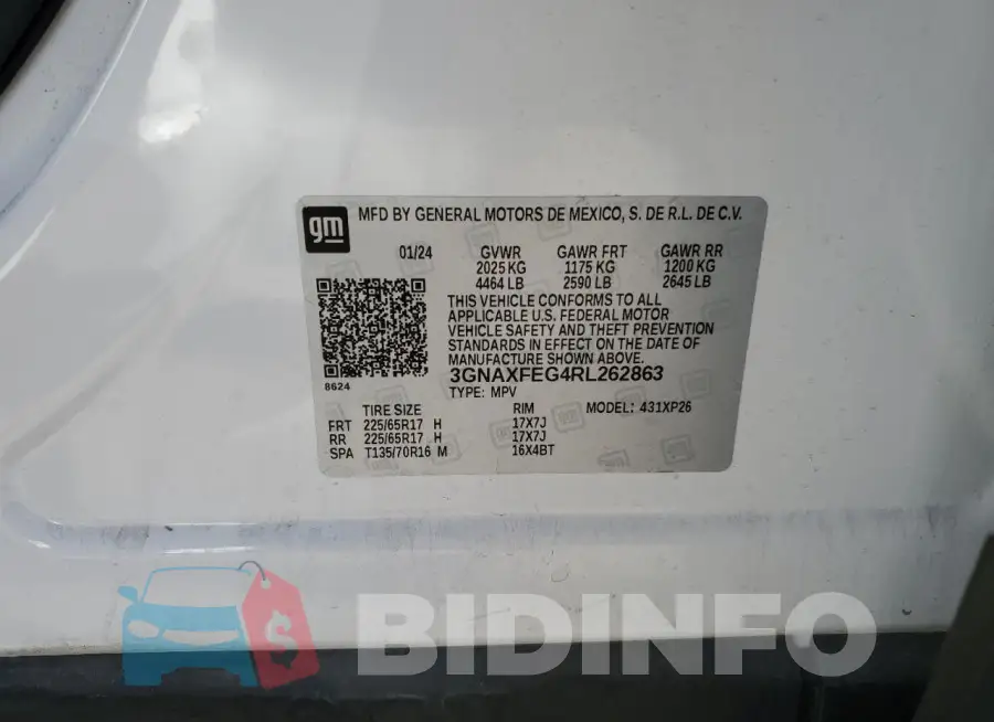 3GNAXFEG4RL262863 Photo# 13