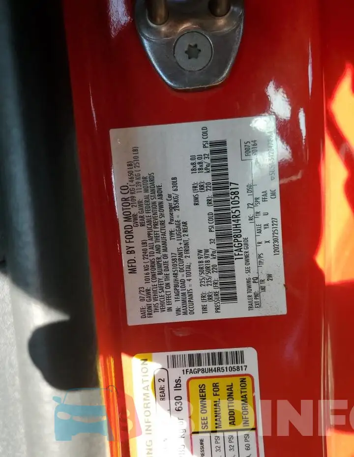 1FAGP8UH4R5105817 Photo# 12