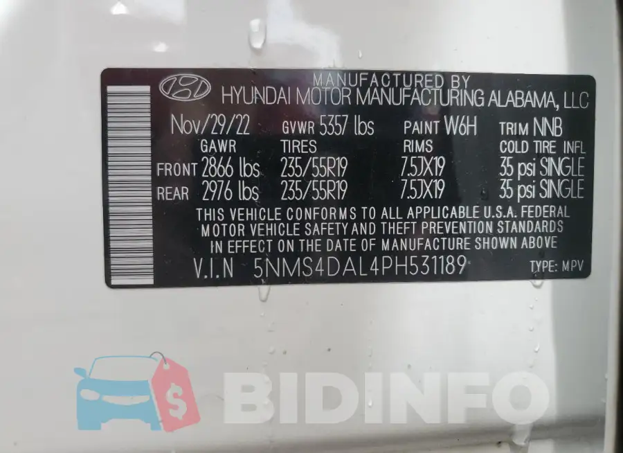 5NMS4DAL4PH531189 Photo# 13