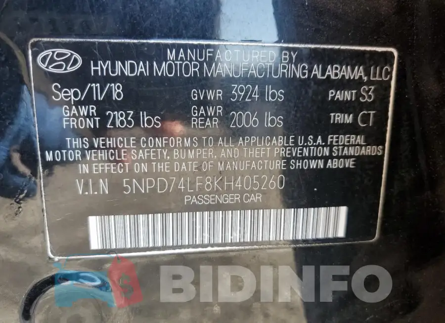 5NPD74LF8KH405260 Photo# 12