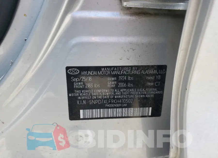 5NPD74LF9KH410502 Photo# 13