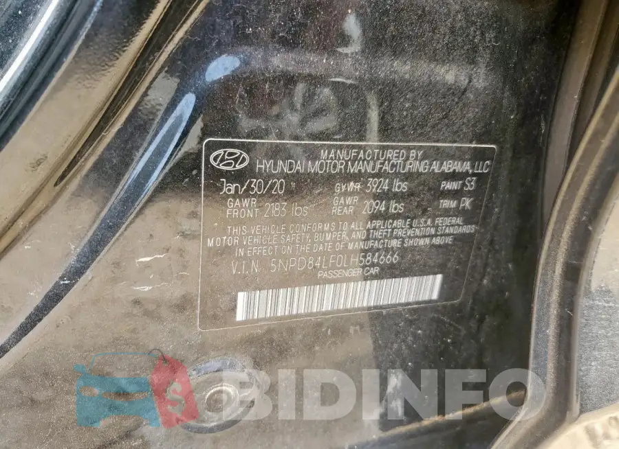 5NPD84LF0LH584666 Photo# 12