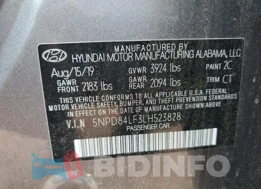 5NPD84LF3LH523828 Photo# 12