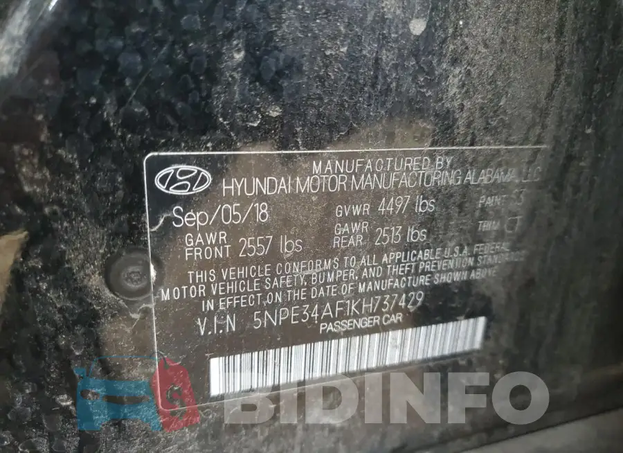 5NPE34AF1KH737429 Photo# 12