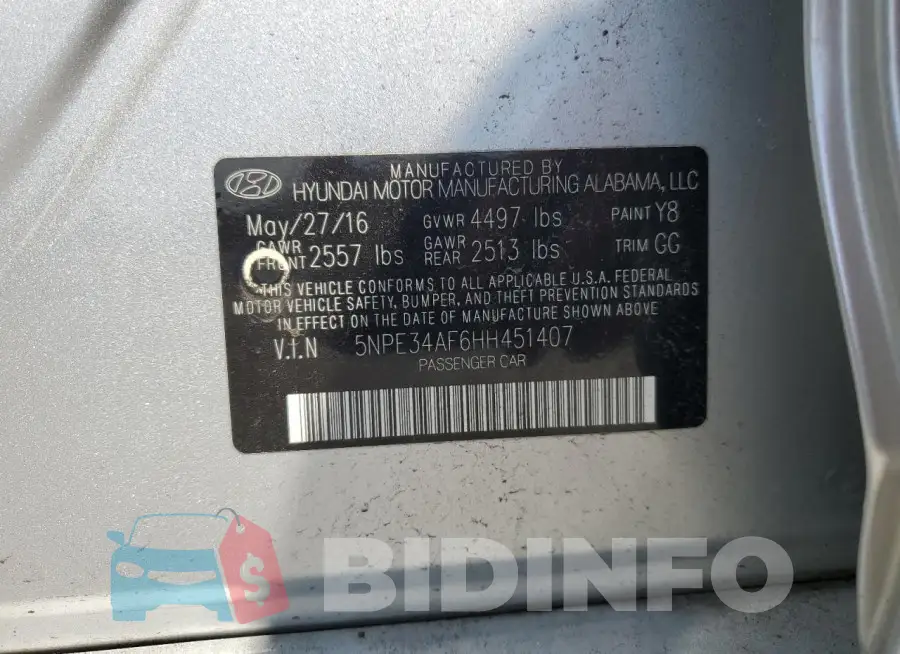 5NPE34AF6HH451407 Photo# 12