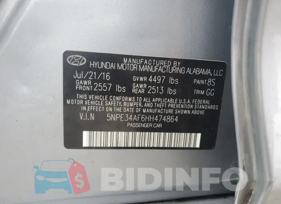 5NPE34AF6HH474864 Photo# 12