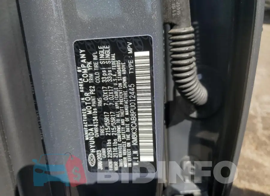 KM8K3CAB8PU012445 Photo# 13