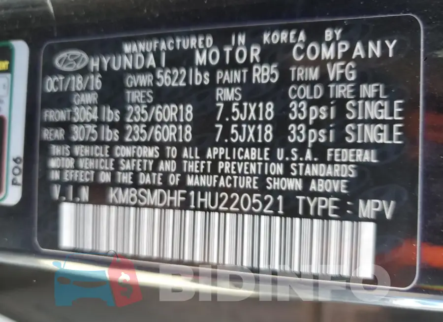 KM8SMDHF1HU220521 Photo# 13