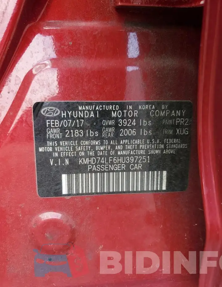 KMHD74LF6HU397251 Photo# 13