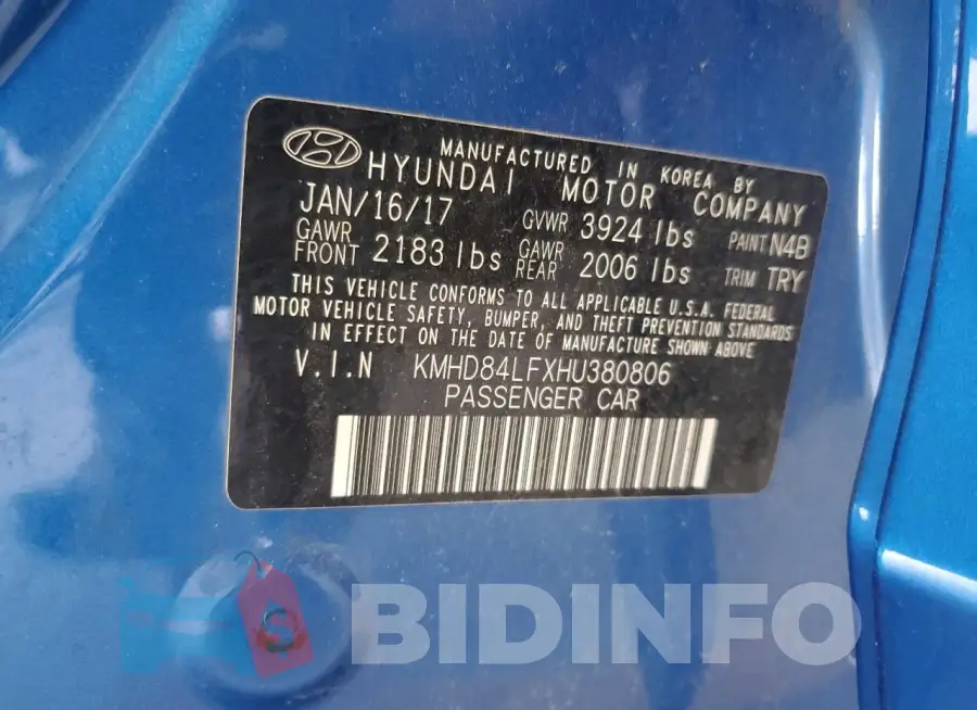 KMHD84LFXHU380806 Photo# 12