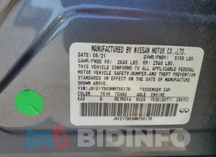 JN1EV7BR9MM756178 Photo# 12