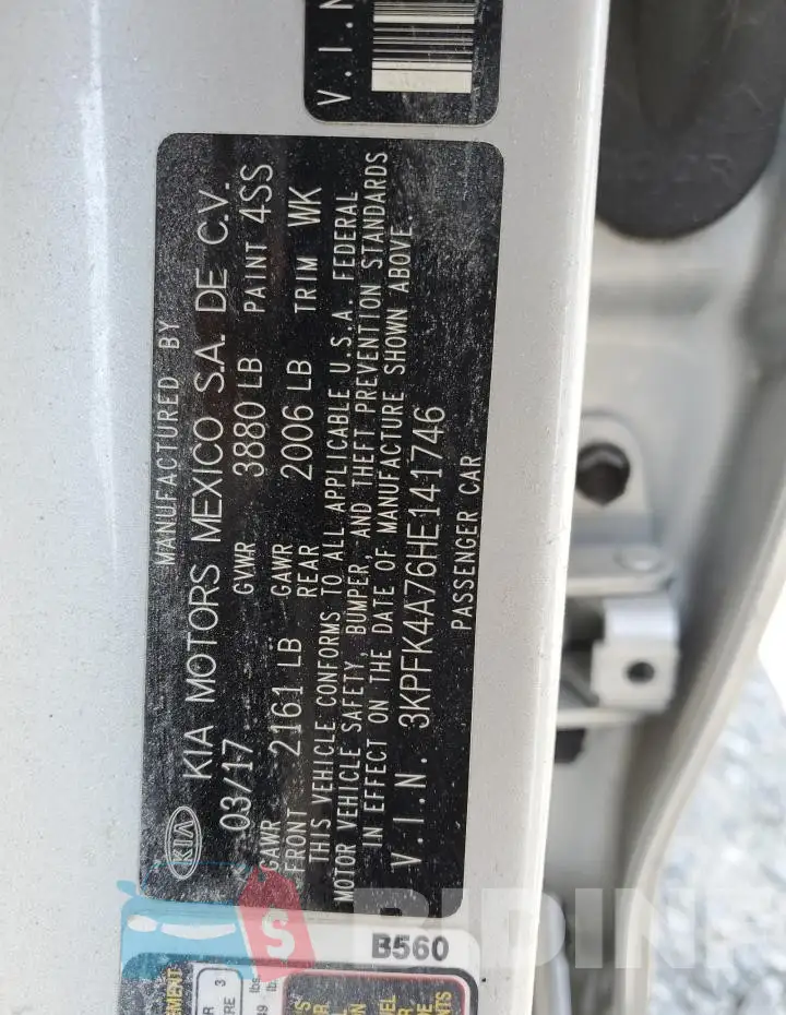 3KPFK4A76HE141746 Photo# 12
