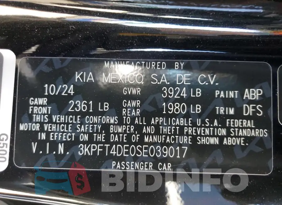 3KPFT4DE0SE039017 Photo# 13