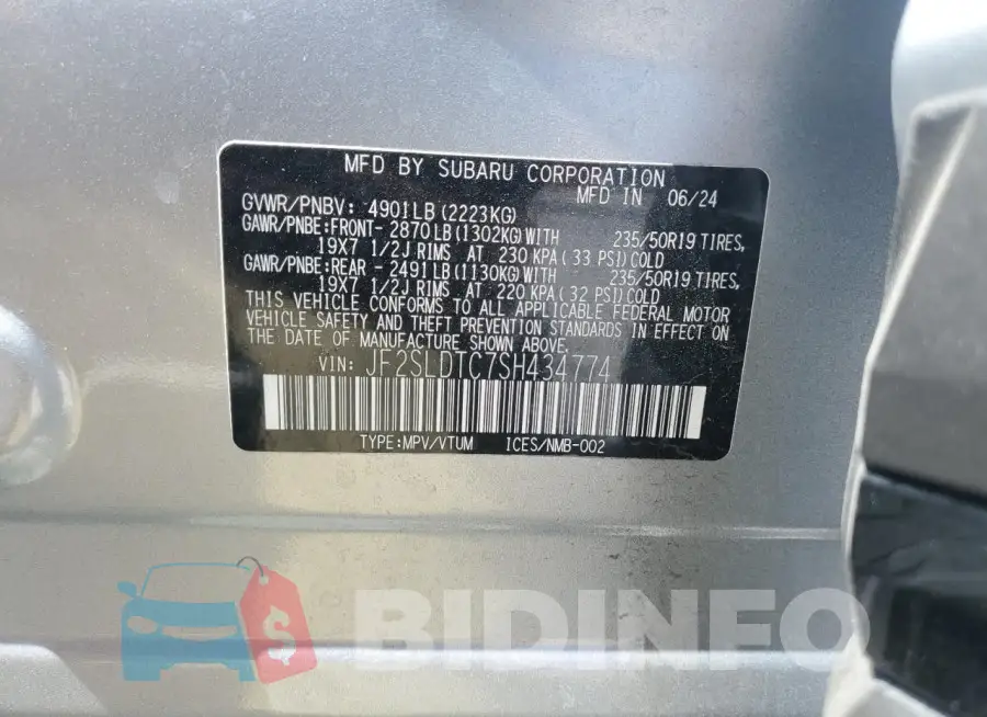 JF2SLDTC7SH434774 Photo# 13