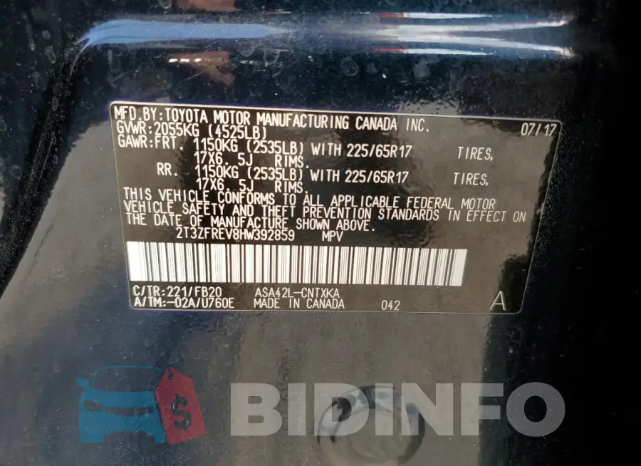 2T3ZFREV8HW392859 Photo# 13