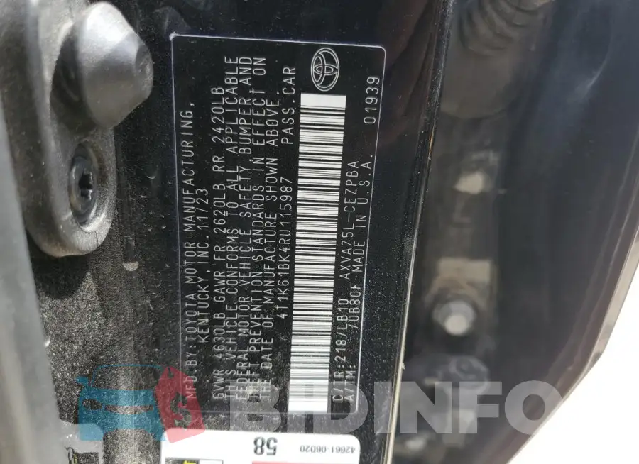 4T1K61BK4RU115987 Photo# 12