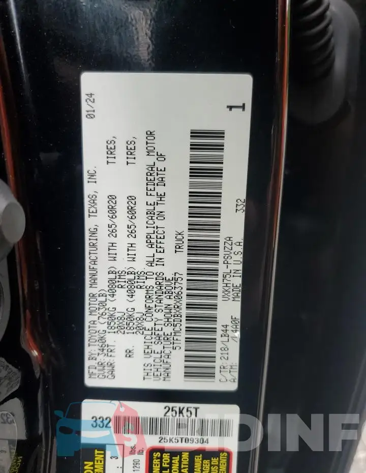 5TFMC5DBXRX063757 Photo# 12