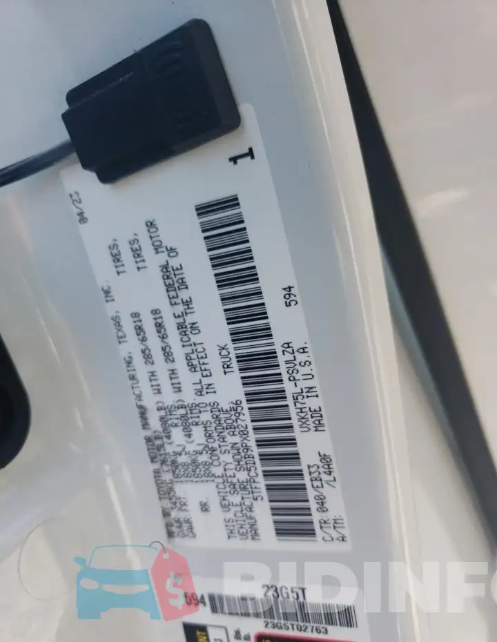 5TFPC5DB9PX027956 Photo# 12