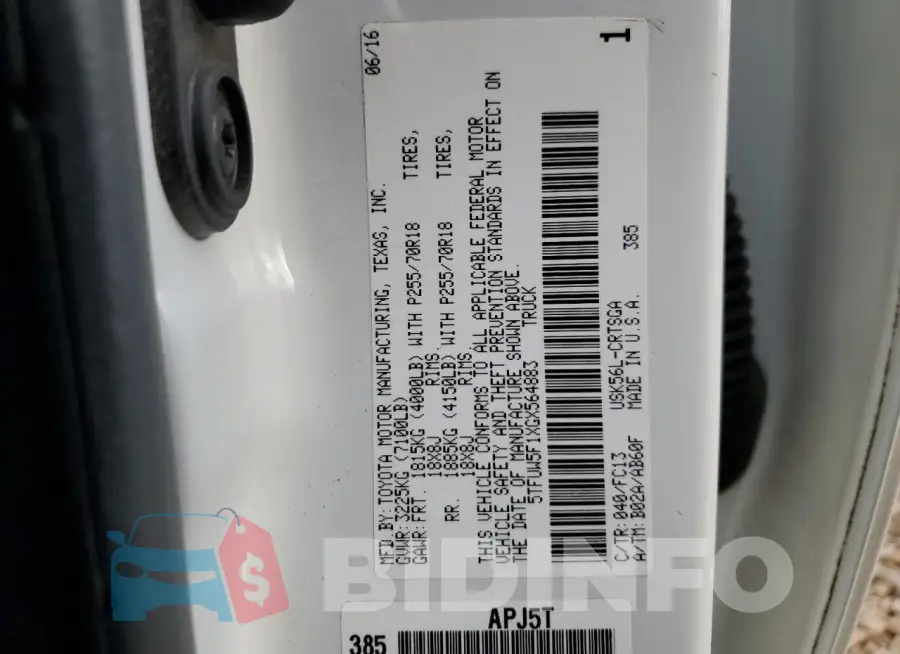 5TFUW5F1XGX564883 Photo# 13