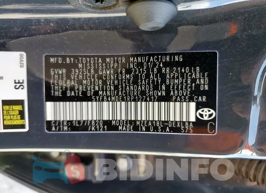 5YFB4MDE1RP127417 Photo# 12