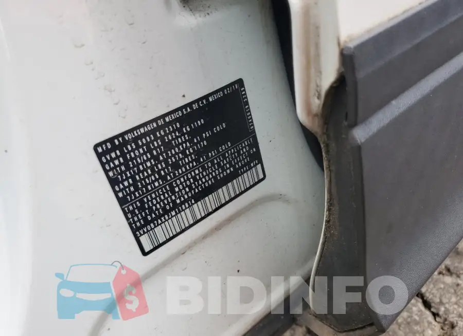 3VV0B7AX8JM118814 Photo# 13