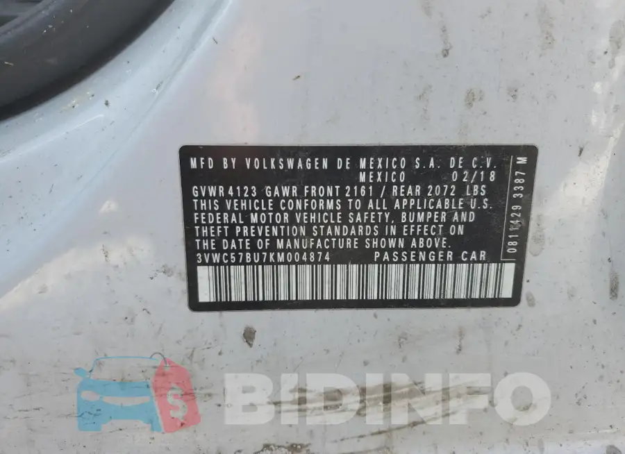 3VWC57BU7KM004874 Photo# 13