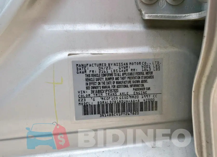 3N1AB8CV1PY267820 Photo# 13