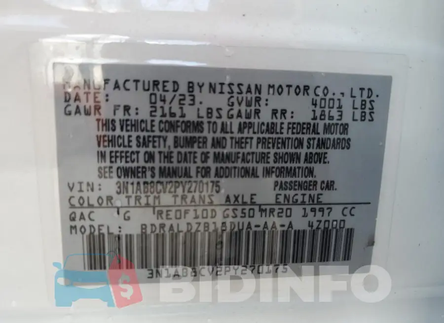 3N1AB8CV2PY270175 Photo# 13
