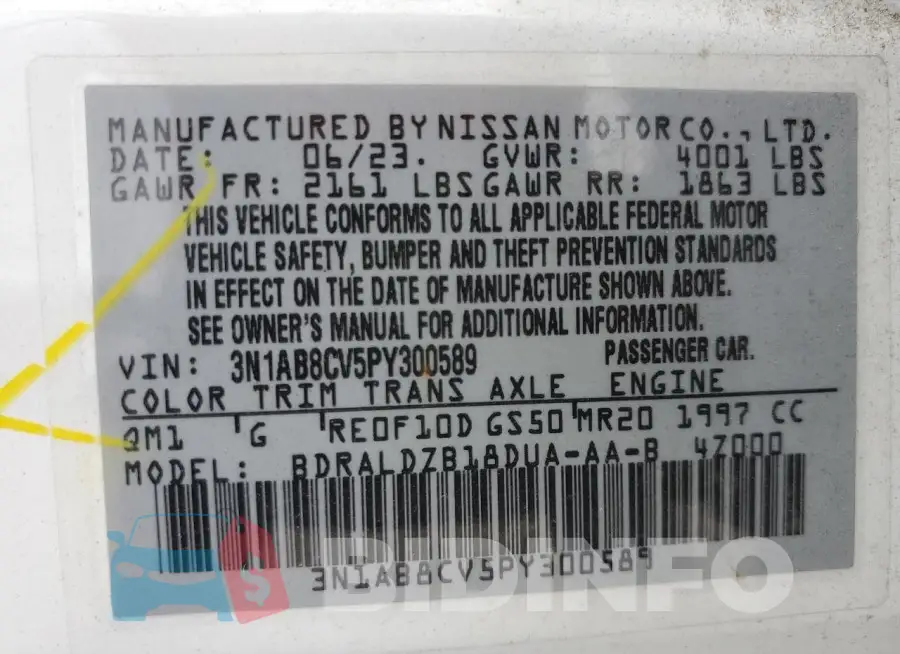 3N1AB8CV5PY300589 Photo# 12