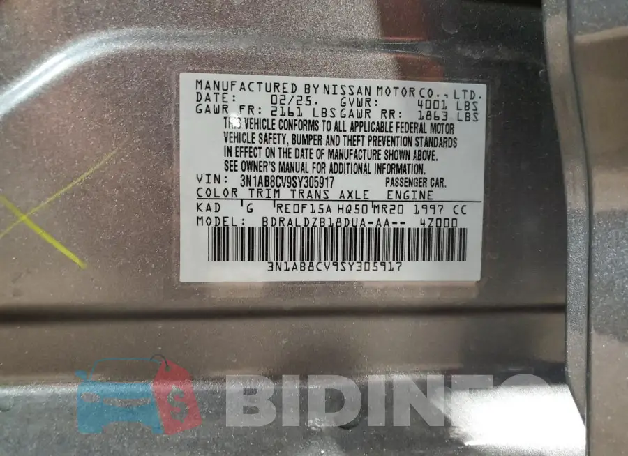 3N1AB8CV9SY305917 Photo# 12