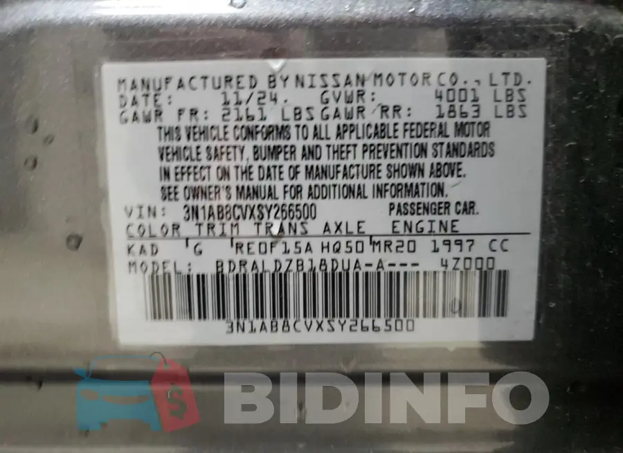 3N1AB8CVXSY266500 Photo# 12