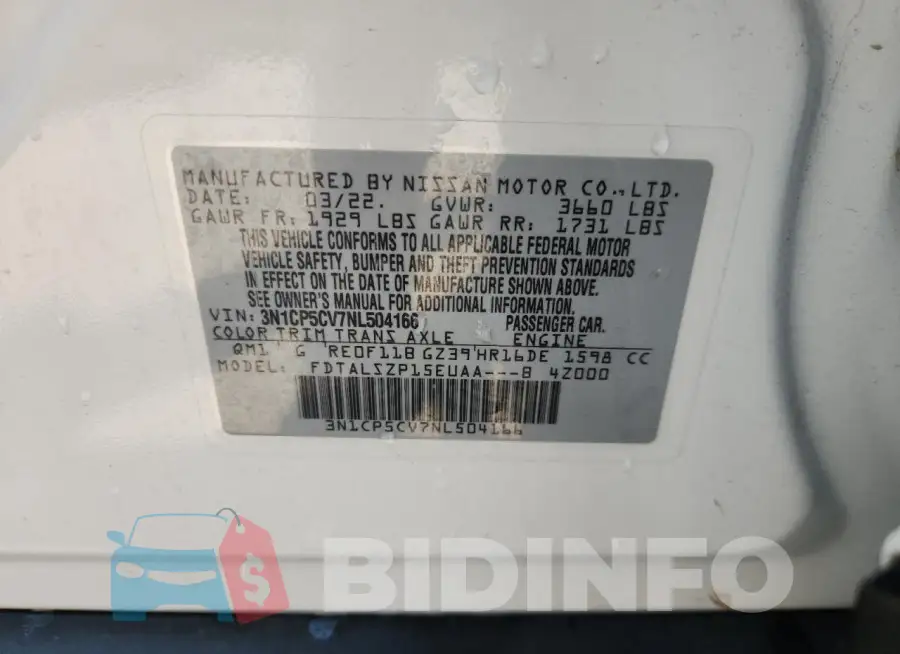 3N1CP5CV7NL504166 Photo# 13