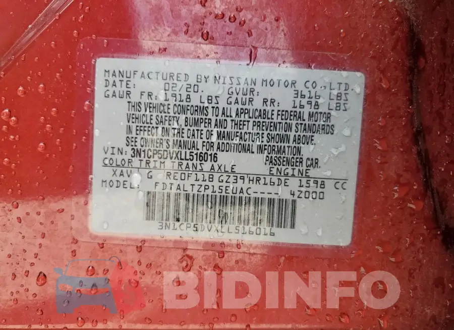 3N1CP5DVXLL516016 Photo# 13