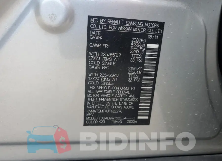 KNMAT2MT4JP621276 Photo# 14