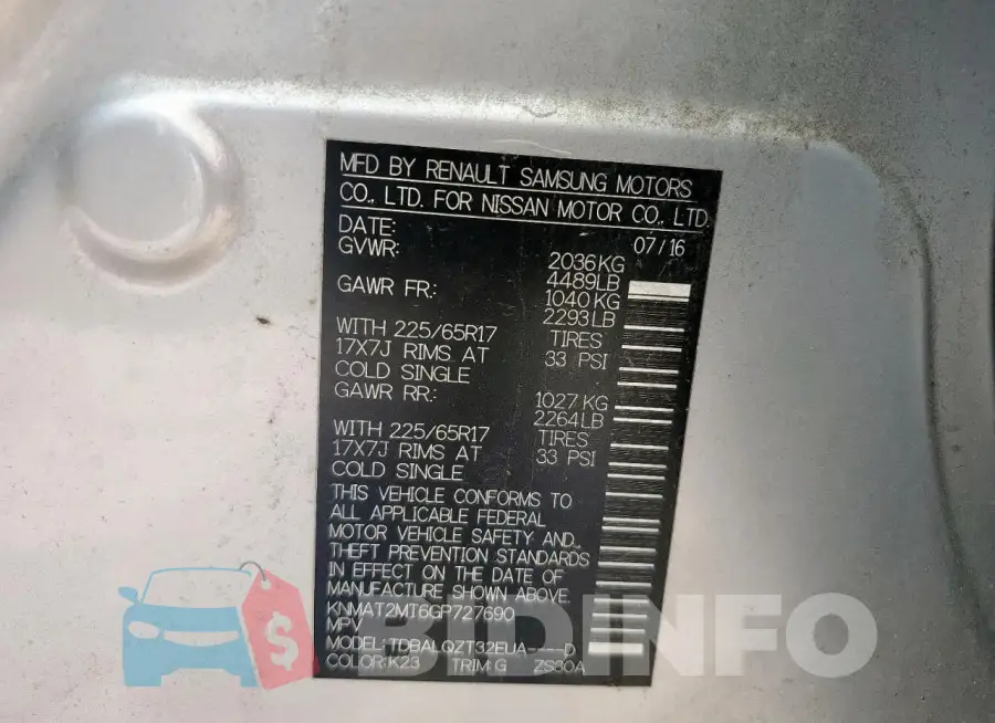 KNMAT2MT6GP727690 Photo# 12