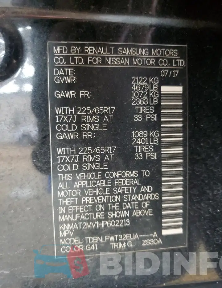 KNMAT2MV1HP602213 Photo# 13