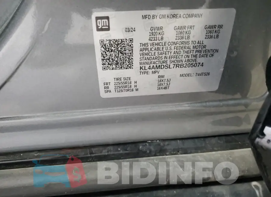 KL4AMDSL7RB205074 Photo# 13