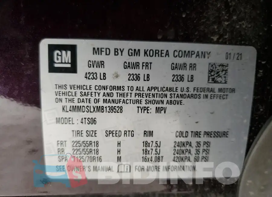 KL4MMDSLXMB139528 Photo# 13