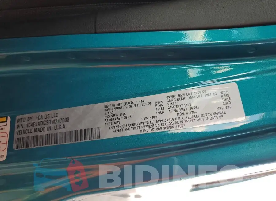 1C4PJXDG3RW247003 Photo# 12