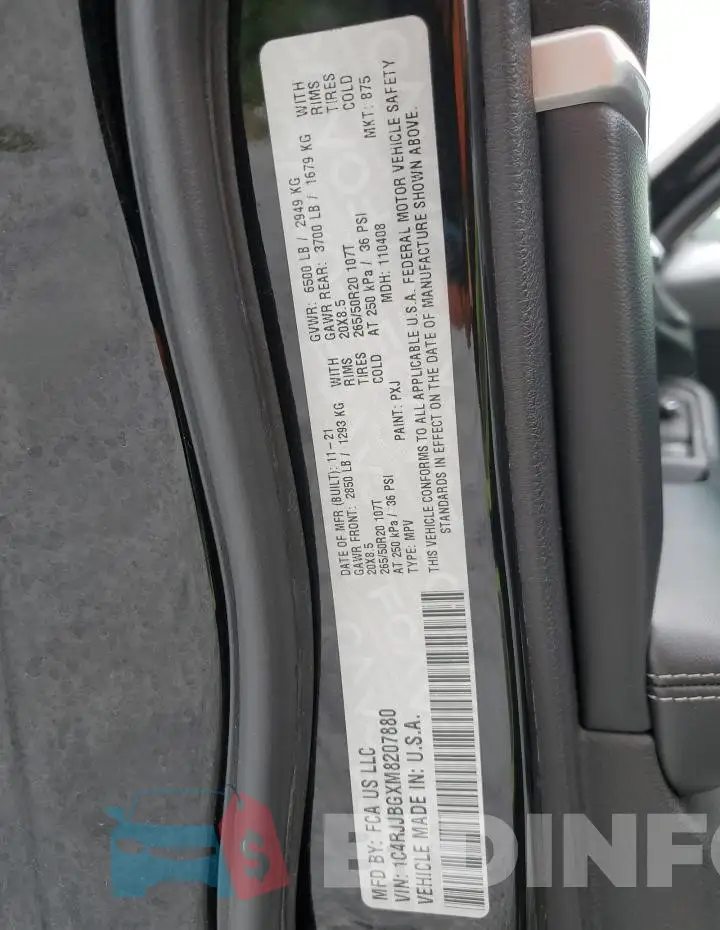 1C4RJJBGXM8207880 Photo# 13