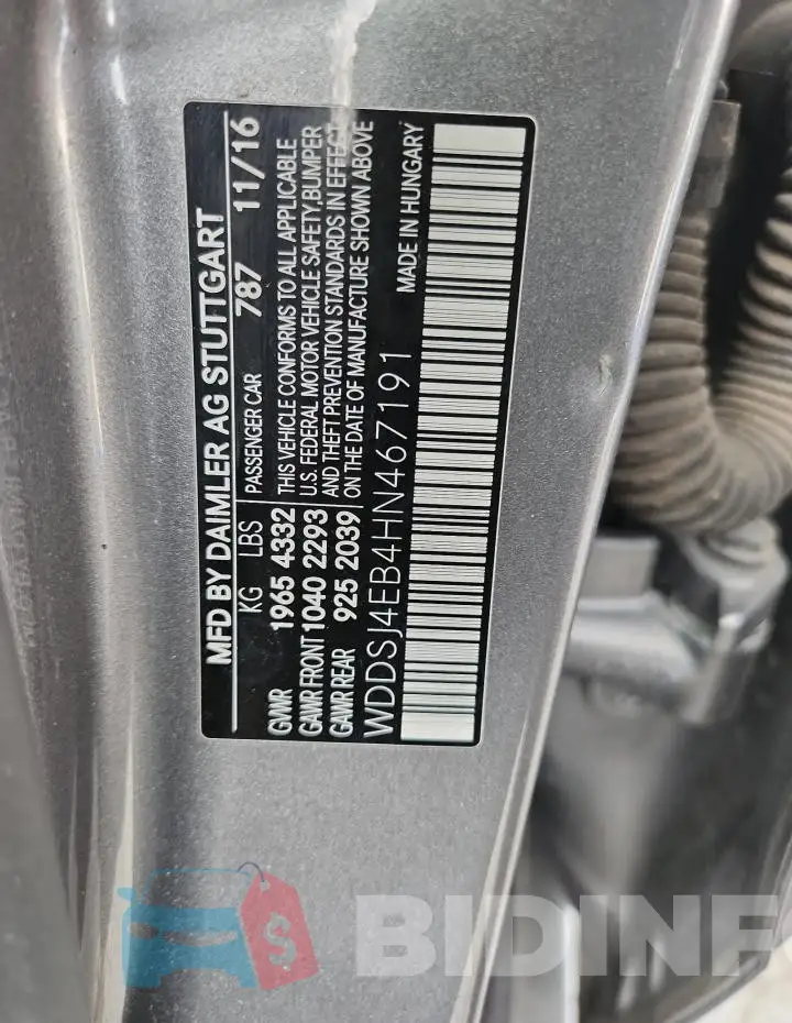 WDDSJ4EB4HN467191 Photo# 12